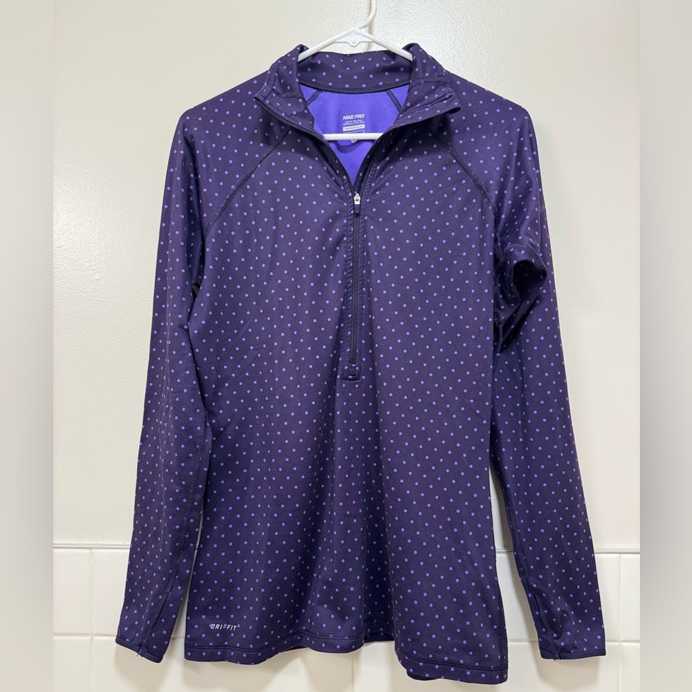 Nike Pro Dri-Fit Purple Polka Dot Track Jacket